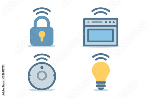 Modern smart home devices enhancing security and convenience for daily living