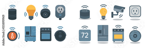 Smart home devices create a connected space for convenience and security in modern living environments