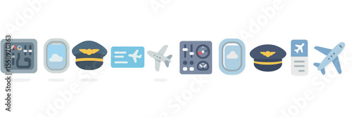 Discovering the essentials of air travel through various aviation elements and icons associated with flying experience