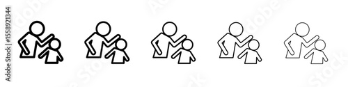 abuse icon vector thin outline style sign
