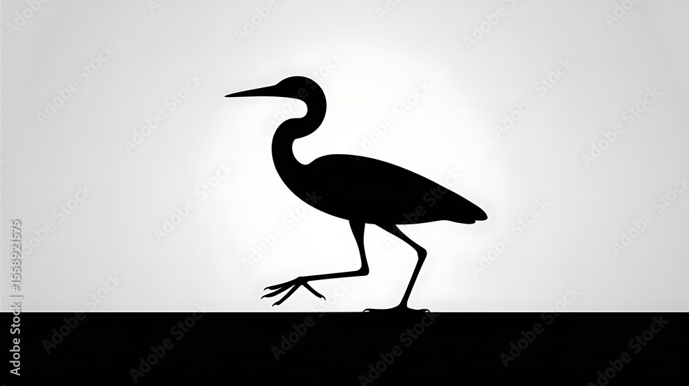 Fototapeta premium heron on the beach