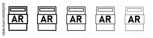 ar file icon vector thin outline style sign