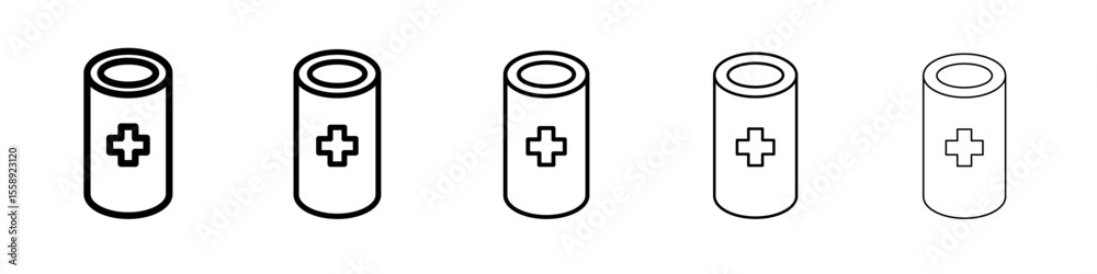 Obraz premium bandage roll icon vector thin outline style sign