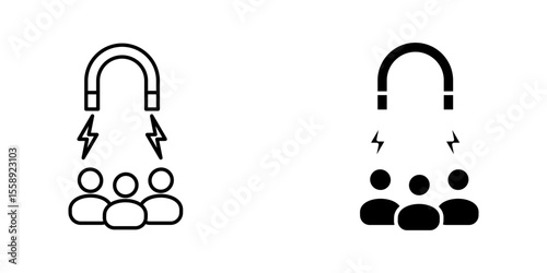 Retention Employee People Icon set. Symbol isolated white background. vector illustration. color editable.