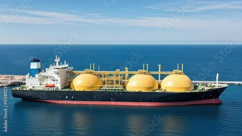 liquefied natural gas ship (LNG) Carrier at Sea: Energy Transportation