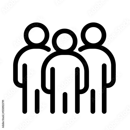 Customer Audience and Demographics Icon Symbol for Marketing and User Profile Research