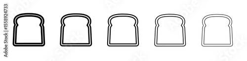 bread icon vector thin outline style sign