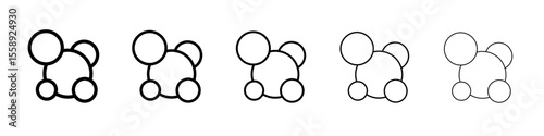 Bubbles and foam icon vector thin outline style sign