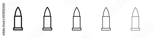 bullet icon vector thin outline style sign