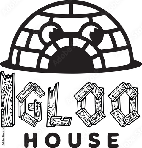 Charming Igloo House with Friendly Cartoon Face.
Charming Cartoon Igloo House with a Friendly Smiling Face. new 2025 trendy.