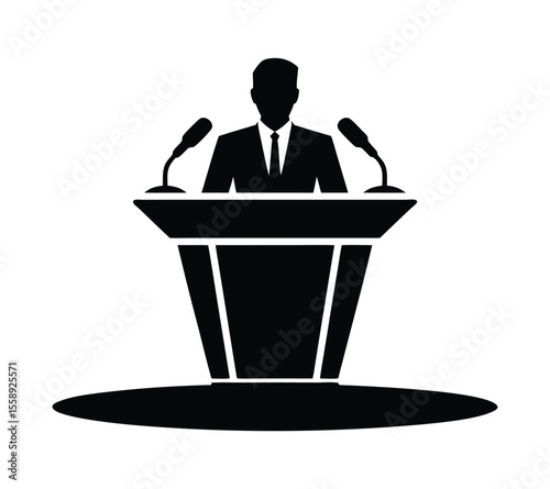 Business Presentation and Seminar Vector Icons, On White Background