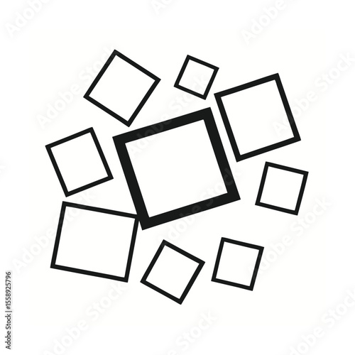 Floating Mosaic Style Blank Frame Vector Collection