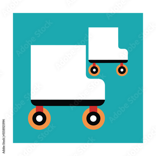 Retro Roller Skates Carrying Quirky Blank Frames