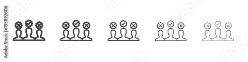 candidate icon vector thin outline style sign