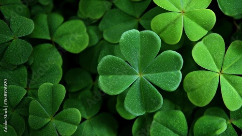 green clover leaves close up top view natural foliage calm nature growth pattern