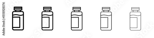 covid 19 vaccine icon vector thin outline style sign