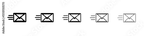 Envelope Icon Single vector thin outline style sign