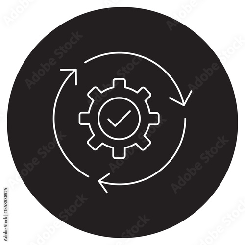 Agile Cycle icon, Driving Innovation Through the Agile Cycle, Adaptive Progress Mastering the Agile Development Loop, vector