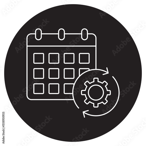 Workflower Calendar icon, Streamline Your Schedule with a Smart Workflow Calendar, Organize, Plan, and Execute: The Power of Workflow Calendars, vector