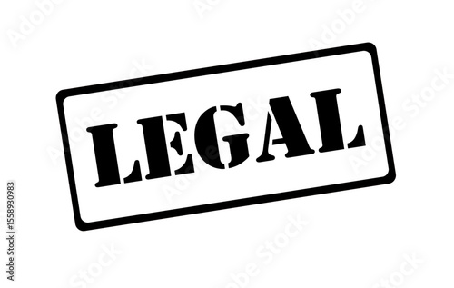 Vector illustration of a black and white rubber stamp featuring the word 