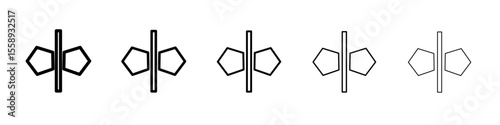 flip icon vector thin outline style sign