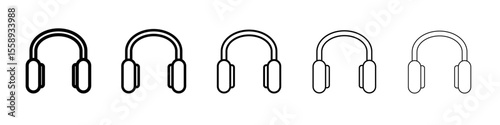 glasses icon vector thin outline style sign