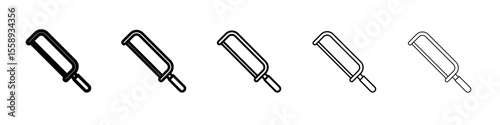 hacksaw icon vector thin outline style sign