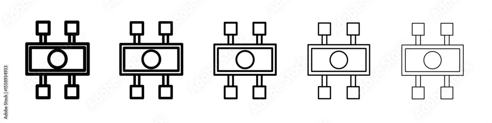 Fototapeta premium hedge fund icon vector thin outline style sign
