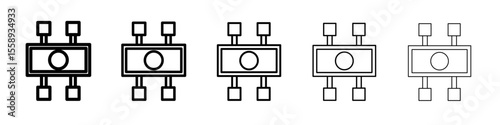 hedge fund icon vector thin outline style sign