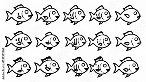 バリエーション豊富な魚アイコン集｜Variety Fish Icon Collection
