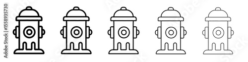 hydrant icon vector thin outline style sign