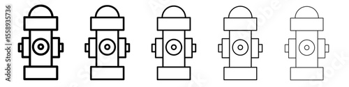 hydrant icon vector thin outline style sign