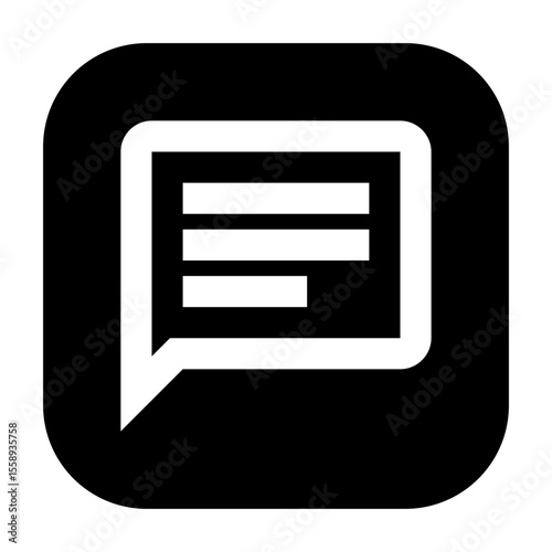 Line icon of chat for communication interface, suitable for mobile or web UI/UX design.