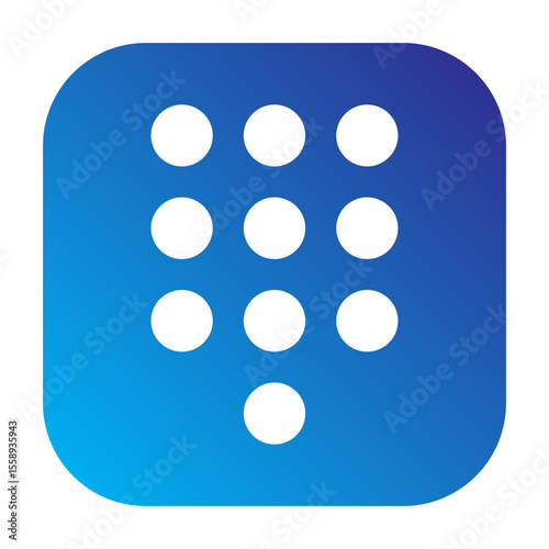 Line icon of dialpad for communication interface, suitable for mobile or web UI/UX design.