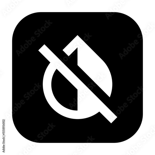Line icon of invert color for communication interface, suitable for mobile or web UI/UX design.