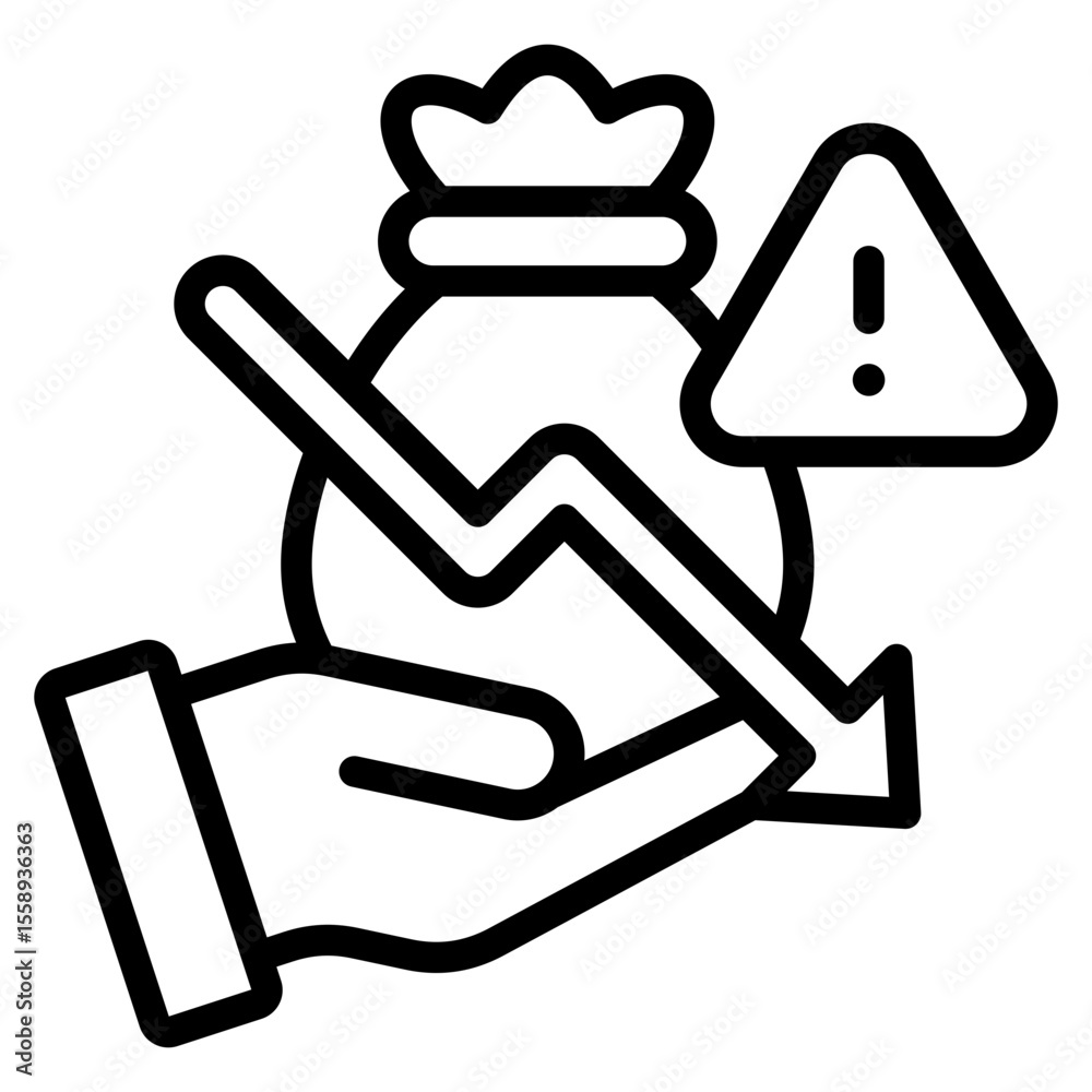 Stock Market Crash Icon Stock Market Crash Icon