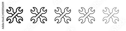 kettlebell icon vector thin outline style sign