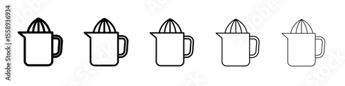 lemon squeezer icon vector thin outline style sign