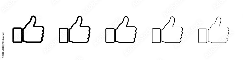 Like Icon Single vector thin outline style sign Like Icon Single vector thin outline style sign