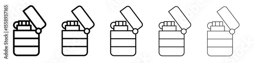 lighter icon vector thin outline style sign