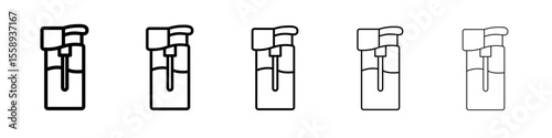 lighter icon vector thin outline style sign