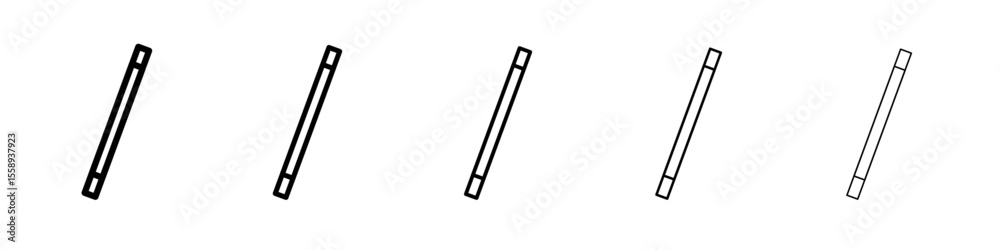 magic wand icon vector thin outline style sign