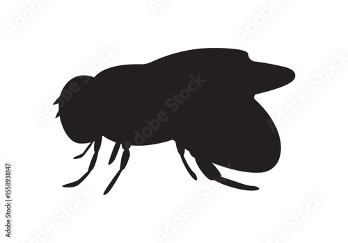 bee silhouette set collection isolated black on white background vector illustration