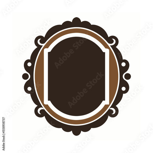 Vintage Rectangular Photo Frame Icon Design