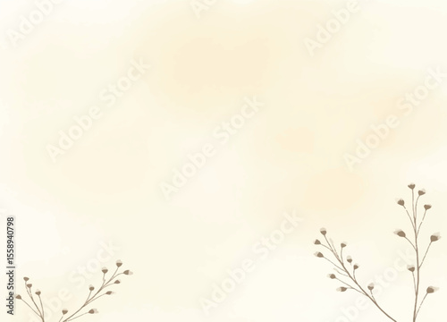 A soft, minimalistic background with warm beige and cream watercolor textures