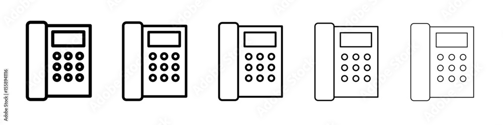 Office Phone icon vector thin outline style sign Office Phone icon vector thin outline style sign