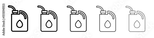 oil can icon vector thin outline style sign
