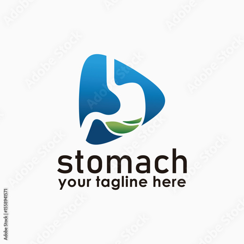 stomach and play logo design concept, health care clinic logo design template, medical icon design