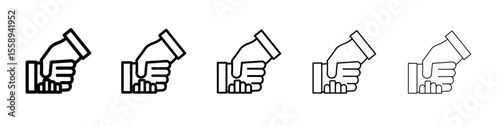 Partner Icon Single vector thin outline style sign