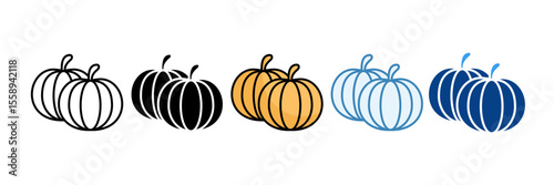 Pumpkin  Icon Set Multiple Style Collection